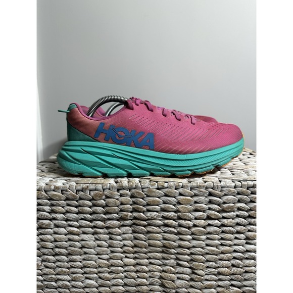 Hoka One One Shoes - Hoka One One Women Rincon 3 Shoes Pink Blue Sneakers 1119396PPAT Size 7.5B